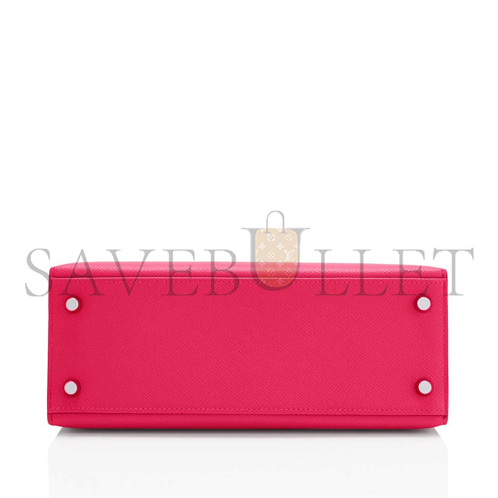 HERMÈS KELLY 28 ROSE EXTREME PINK EPSOM SELLIER BAG (28*22*10cm)
